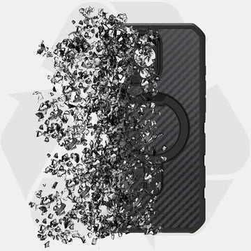 iPhone 16 Pro Max Itskins Force Carbon Magsafe With Stand - Black - Tashqila iPhone 16 Pro Max Itskins Force Carbon Magsafe With Stand - Black - Tashqila